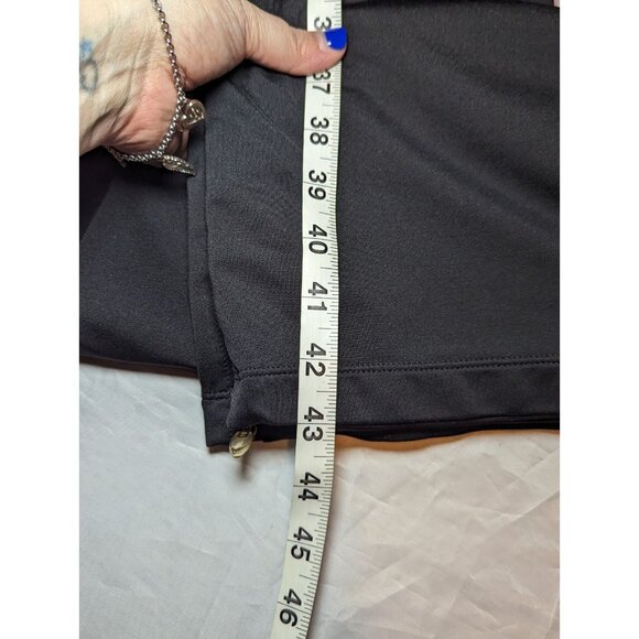 Asics CALI PERFORMANCE PANT Black White largeElastic Waist Athletic Pants - Picture 14 of 16